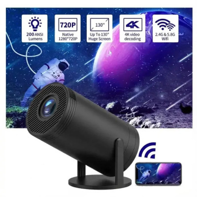 Мініпроектор Magcubic HY300 4K UHD Android 12 Wi-Fi Bluetooth портативний чорний