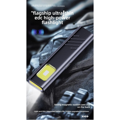 Міні ліхтарик акумуляторний з магнітом і кліпсою Міні ліхтарик акумуляторний з магнітом і кліпсою