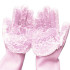 Силіконові рукавички Magic Silicone Gloves Pink для прибирання чистки миття посуду для будинку. Колір рожевий Силіконові рукавички Magic Silicone Gloves Pink для прибирання чистки миття посуду для будинку. Колір рожевий