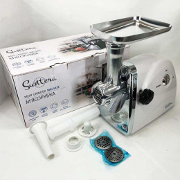 М'ясорубка Suntera SMG-5418W, електром'ясорубка для дому, м'ясорубка з металевим редуктором М'ясорубка Suntera SMG-5418W, електром'ясорубка для дому, м'ясорубка з металевим редуктором