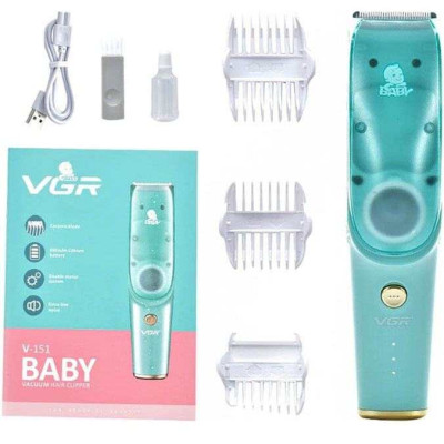 Машинка з витяжкою для стрижки дітей та немовлят VGR V-151 Baby зі змінними насадками 