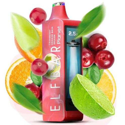 ELF BAR Planet 25000. Журавлина Апельсин Баджо (Cranberry Orange Baja Splash) 