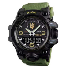 Годинник наручний чоловічий SKMEI 6851/1586AG, Військовий чоловічий наручний годинник зелений, Годинник спортивний Годинник наручний чоловічий SKMEI 6851/1586AG, Військовий чоловічий наручний годинник зелений, Годинник спортивний