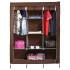 Шафа тканинна 3 секції складана з каркасом STORAGE WARDROBE 175 х 130 х 45 см. Колір: коричневий 