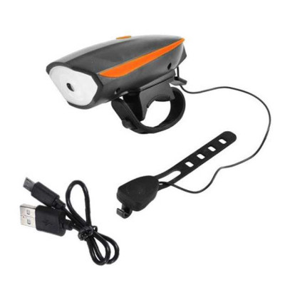Велосипедний дзвінок + велофара 7588, ЗУ micro USB, акумулятор, виносна кнопка для велосипеда Велосипедний дзвінок + велофара 7588, ЗУ micro USB, акумулятор, виносна кнопка для велосипеда