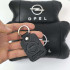 Набір автомобільних подушок 2шт для Opel, натуральна шкіра, стильні чорні підголівники Опель для авто Набір автомобільних подушок 2шт для Opel, натуральна шкіра, стильні чорні підголівники Опель для авто