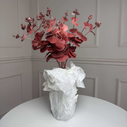 Букет евкаліпту штучний для декору 5шт/уп. Колір: бордовий Букет евкаліпту штучний для декору 5шт/уп. Колір: бордовий