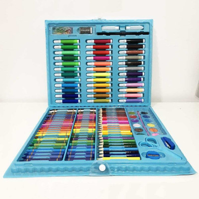 Художній набір валіза для творчості 208 предметів. Колір блакитний 