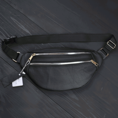 Якісна бананка з натуральної шкіри, сумка чоловіча - жіноча барсетка шкіряна 