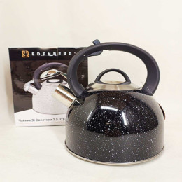 Чайник із свистком Edenberg EB-1440 з мармуровим покриттям 3л Black Чайник із свистком Edenberg EB-1440 з мармуровим покриттям 3л Black