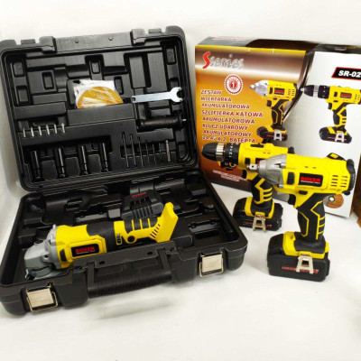 Набір гайковерт шуруповерт болгарка 24,4 В Boxer SR-028 набір акумуляторного інструменту 