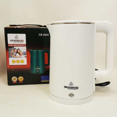Електрочайник Crownberg CB-2845 дисковий 1.8л 1800Вт White 