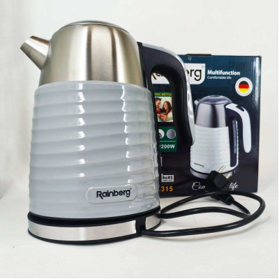 Чайник електричний Rainberg RB-2315 1.8л 2200Вт Gray 