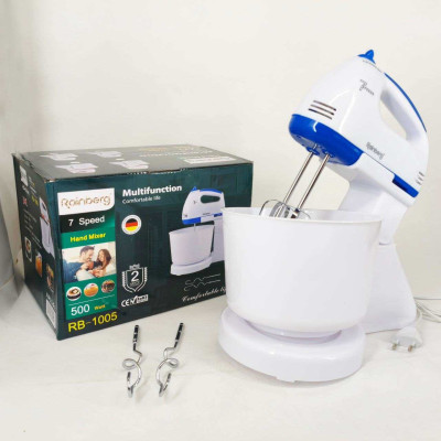 Міксер 7 швидкостей із чашею 2 л Rainberg RB-1005 500Вт Blue Міксер 7 швидкостей із чашею 2 л Rainberg RB-1005 500Вт Blue