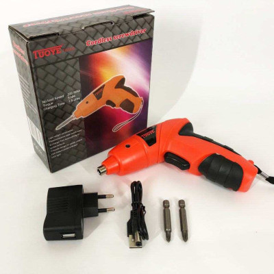 Шуруповерт викрутка Електрична PRO TUOYE з бітами та адаптером, електро шуруповерт, компактний легкий 