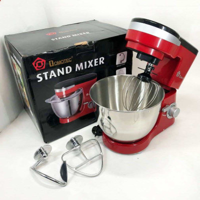 Міксер-тестоміс планетарний Domotec MS-1368 на 6 швидкостей 3 насадки чаша 4 л 1500 W 