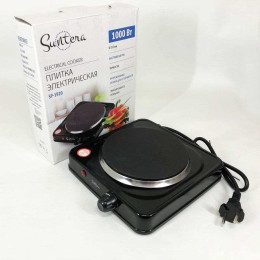 Плита електрична Suntera SP-1920, електроплита для дачі, електроплита 1000 w. Колір: чорний Плита електрична Suntera SP-1920, електроплита для дачі, електроплита 1000 w. Колір: чорний