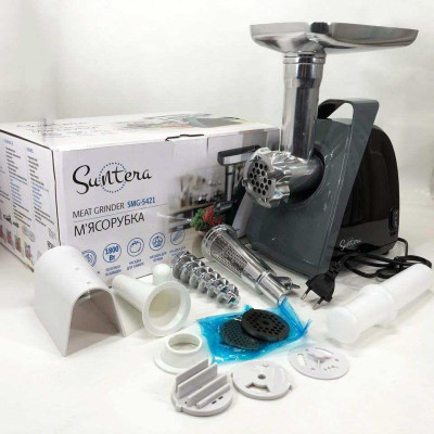 М'ясорубка Suntera SMG-5421B 1800 Вт, м'ясорубка електрична для м'яса, м'ясорубка для домашньої ковбаси 