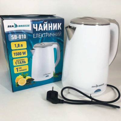 Електрочайник SeaBreeze SB-010 1,8 Л чайник дисковий, електронний чайник 
