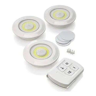 Набір із трьох LED Ламп BAILONG BL-1012 з Пультом та Таймером Відключення Два Режими Яскравості 