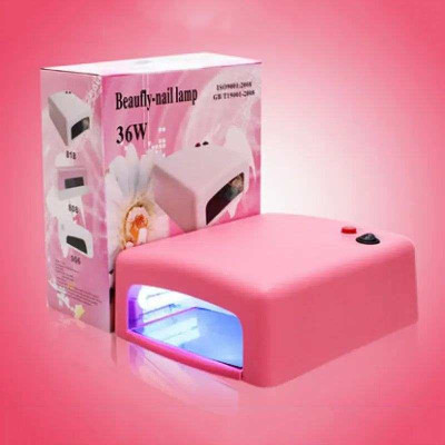 Лампа для манікюру з таймером ZH-818, Лампа для нігтів із тривалим терміном служби. Колір: рожевий 