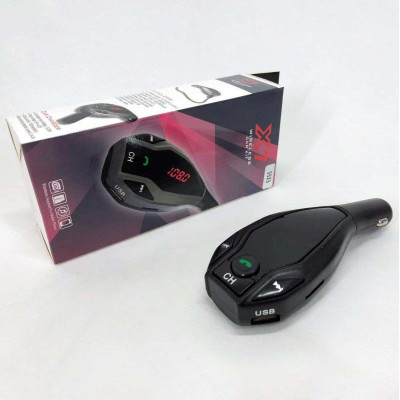 Автомобільний трансмітер FM MOD. X7 BT модулятор Bluetooth Золотий, ФМ модулятор у машину. Колір: чорний 