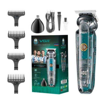 Акумуляторна машинка для стрижки волосся VGR V-949, Машинка окантувальна професійна для бороди 