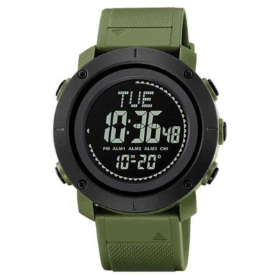 Годинник наручний чоловічий SKMEI 2095AG, годинник тактичний протиударний, армійський годинник. Колір: зелений 