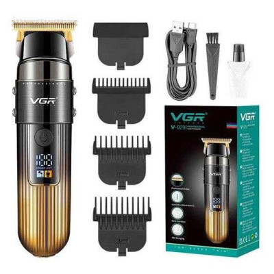 Машинка для стрижки волосся VGR V-929 акумуляторна, Машинка окантувальна професійна для бороди 