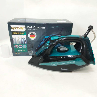 Праска Rainberg RB-6310 3200W, парова праска, керамічна підошва, потужна праска, праска прасувальна Праска Rainberg RB-6310 3200W, парова праска, керамічна підошва, потужна праска, праска прасувальна