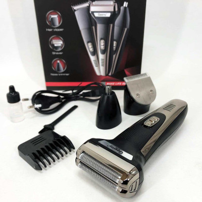 Тример універсальний GEMEI GM-598, бездротова електробритва, триммер для вусів. Колір: платиновий Тример універсальний GEMEI GM-598, бездротова електробритва, триммер для вусів. Колір: платиновий