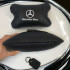 Набір Мерседес 2шт, натуральна шкіра, подушки на підголівник для авто з логотипом Mercedes-Benz 
