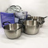 Набір каструль 6 предметів LB-1891 із нержавіючої сталі зі скляною кришкою, набори каструль 