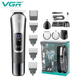 Набір для стрижки VGR 5 в 1 V-111, 9 насадок, Акумуляторний універсальний триммер для стрижки Набір для стрижки VGR 5 в 1 V-111, 9 насадок, Акумуляторний універсальний триммер для стрижки