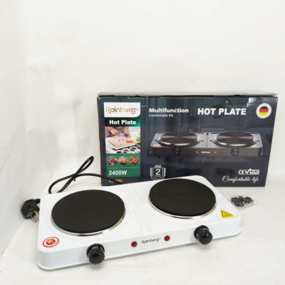 Електрична плита дискова плита Rainberg RB-999 електроплита 2400Вт White 
