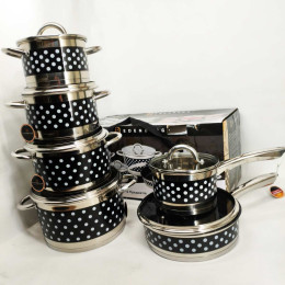 Набір посуду Edenberg EB-4055 з капсульним дном нержавіюча сталь 12 предметів Набір посуду Edenberg EB-4055 з капсульним дном нержавіюча сталь 12 предметів