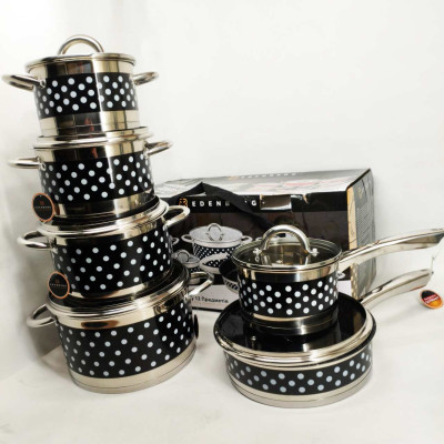 Набір посуду Edenberg EB-4055 з капсульним дном нержавіюча сталь 12 предметів 