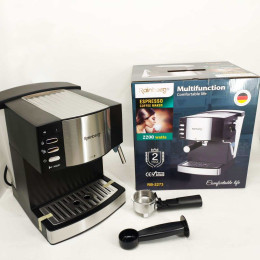 Кавомашина рожкова еспресо Rainberg RB-2273 2200Вт з капучинатором 1.6л, напівавтоматична кавоварка