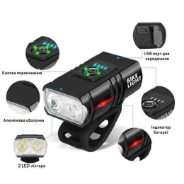 Велофара BK02, 500LM