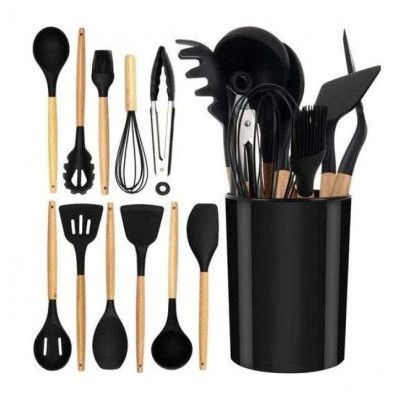 Набір кухонних речей 12 предметів UNIQUE UN-1871, Набір кухонних предметів на підставці 