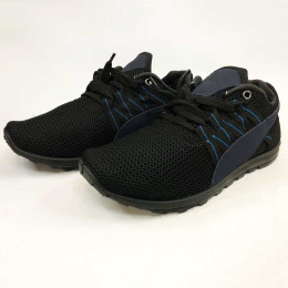 Спортивні кросівки чоловічі літні із сітки 40р 25.5см. Літні кросівки сітка. Модель 24112. Колір: чорний