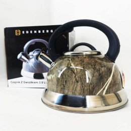 Чайник Edenberg EB-8871 із нержавіючої сталі зі свистком 3л Чайник Edenberg EB-8871 із нержавіючої сталі зі свистком 3л