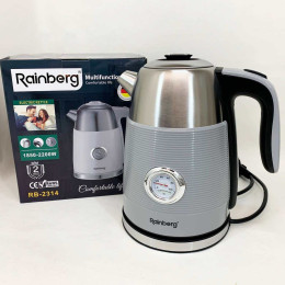 Чайник електричний із датчиком температури Rainberg RB-2314 2200Вт 1.7л Gray Чайник електричний із датчиком температури Rainberg RB-2314 2200Вт 1.7л Gray