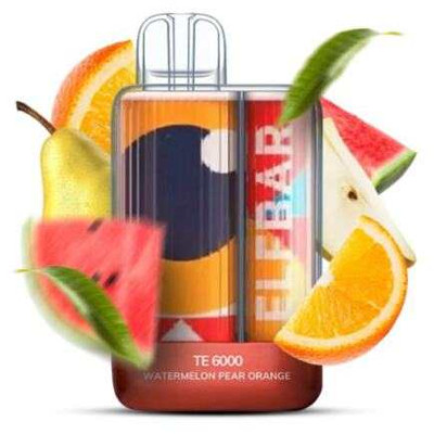Elf Bar TE6000 5%. Кавун Груша Апельсин (Watermelon Pear Orange) 