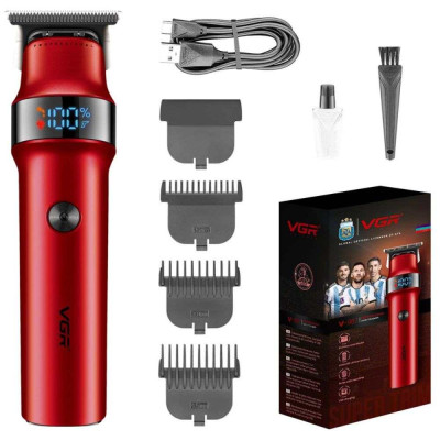 Машинка для стрижки волосся VGR V-987 RED, Бритва триммер для чоловіків Машинка для стрижки волосся VGR V-987 RED, Бритва триммер для чоловіків