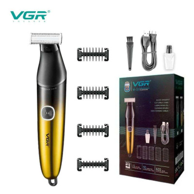 Бритва-триммер для стрижки бороди та вусів VGR V-339 GOLD Бритва-триммер для стрижки бороди та вусів VGR V-339 GOLD