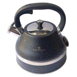 Чайник зі свистком Edenberg EB-8856 з мармуровим покриттям та турбо індукційним капсульним дном 3л Black Чайник зі свистком Edenberg EB-8856 з мармуровим покриттям та турбо індукційним капсульним дном 3л Black