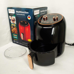 Електро Фритюрниця безмасляна Rainberg RB-2318 3800Вт зі знімним кошиком 8.5л до 30 хв Black Електро Фритюрниця безмасляна Rainberg RB-2318 3800Вт зі знімним кошиком 8.5л до 30 хв Black