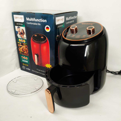 Електро Фритюрниця безмасляна Rainberg RB-2318 3800Вт зі знімним кошиком 8.5л до 30 хв Black 