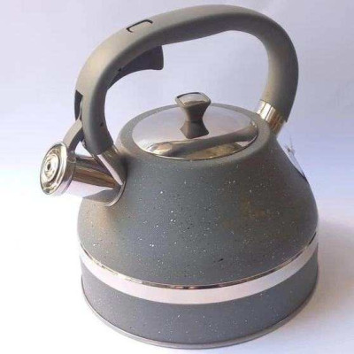 Чайник зі свистком Edenberg EB-8856 з мармуровим покриттям та турбо індукційним капсульним дном 3л Gray 